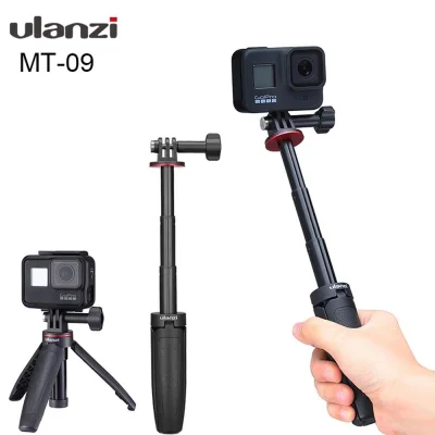 ULANZI MT-09 Mini Extension Pole Tripod Shorty Selfie Stick for GoPro HERO 10 9 8 7 6 5 / Insta360 ONE R / DJI OSMO ACTION Camera
