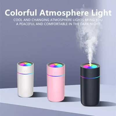 [Local Stock] 320ml Ultrasonic Home Air Humidifier Diffuser Purifier Aromatherapy Car Humidifier LED Light Upgraded
