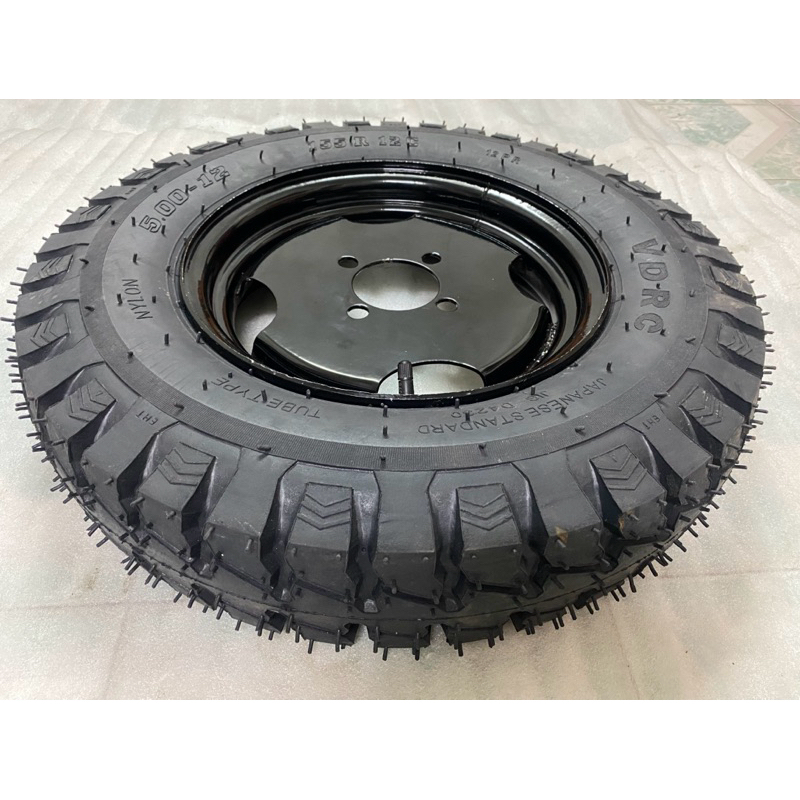 Bánh xe 500-12 hàng tàu, tim ốc lazang 7cm x 10cm và 8cm x 11,5cm lắp cho xe ba bánh,xe 4 bánh