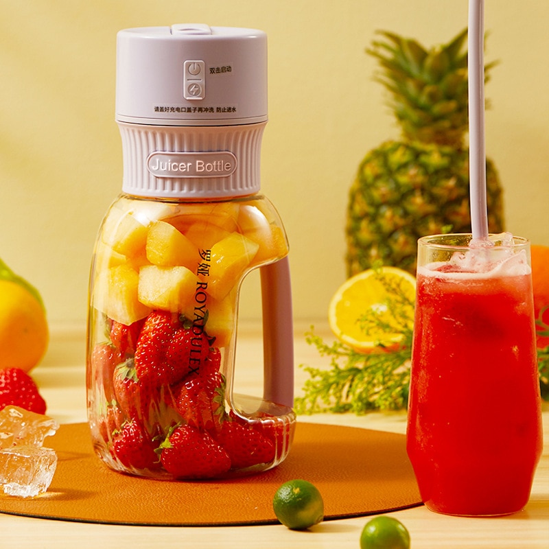 YouPin máy xay sinh tôcâm tay Máy ép trái cây điện di động 1L Máy xay sinh tố công suất lớn Máy xay sinh tố trái cây không dây Máy ép trái cây màu cam 3000mAh