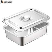 Refrigerator-safe Lasagna Dish Covered Baking Dish for Lasagna Extra Deep Stainless Steel Square Baking Pan with Lid – Non-stick Lasagna Roasting Casserole Dish Durable Flat Bottom Oven for Home