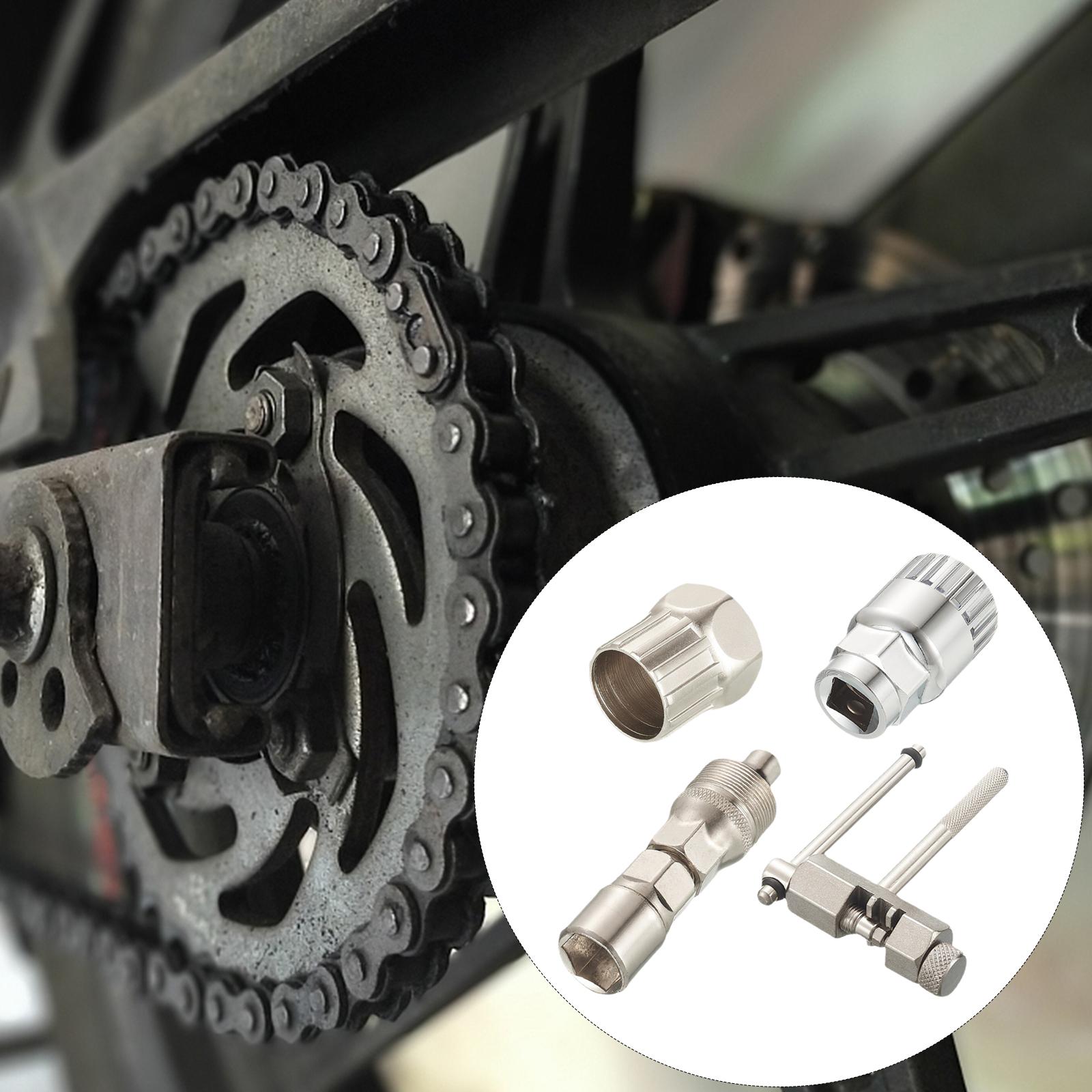 4x Tool Cutter Freewheel Kit Chain Set Freewheel Kit Chain for Cycling