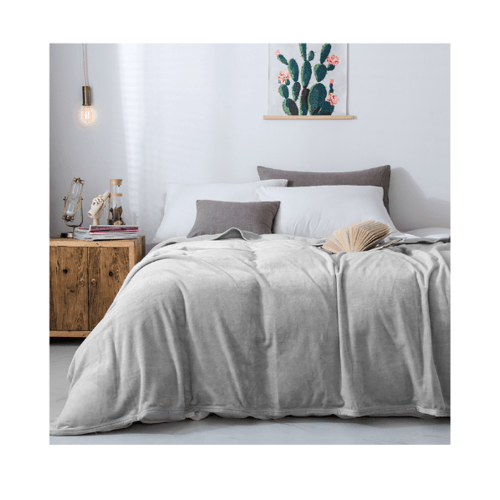 GHBathroom_Mall TRUFFLE ESSENTIAL ผ้าห่ม MOSES รุ่น MS-01 150x200ซม. สีเทา ร้านค้าเเนะนำ ราคา 504 บาท*ส่งฟรี