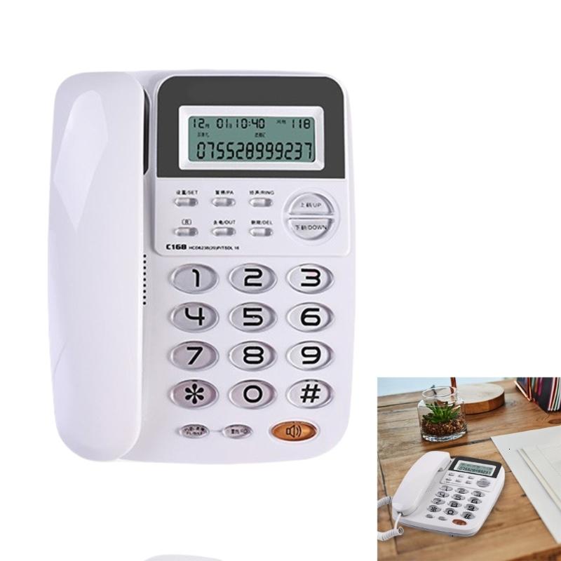 C168 Landline Telephone Corded Phone for Homes/Offices Fixed Landline Caller Display 5Digit Local Code 24Ring Tones ราคา 526 บาท*ส่งฟรี