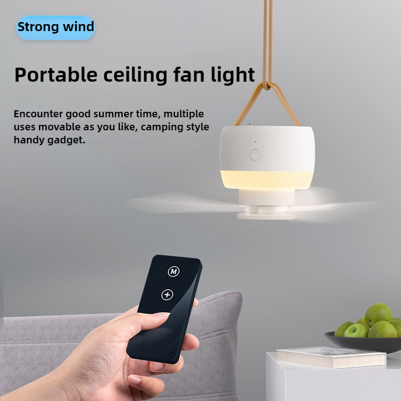 Mini nhỏ Quạt trần Lều cắm trại Đèn quạt trần quạt không ồn giường ánh sáng quạt