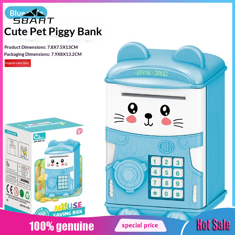 Smart Cartoon Piggy Bank with Password Lock for Kids ATM Style Savings Toy ราคา 70 บาท*ส่งฟรี