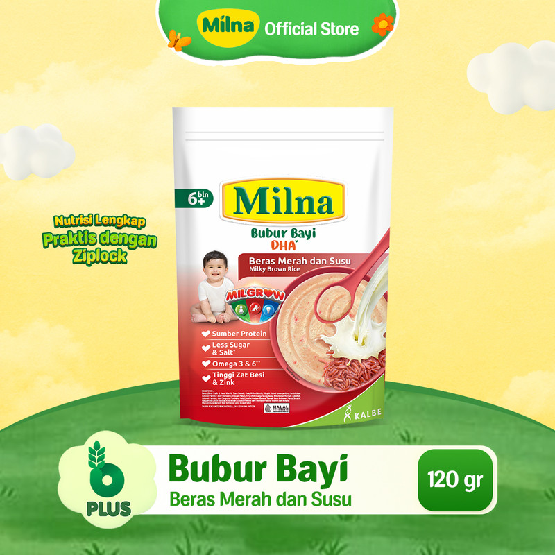 MILNA BUBUR BAYI REGULER 6+ BERAS MERAH 120G