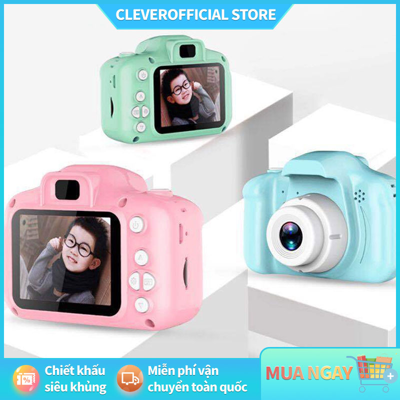 ⚡Miễn Phí Vận Chuyển⚡ Máy ảnh cho bé kỹ thuật số mini chống sốc 8MP HD Pin sạc