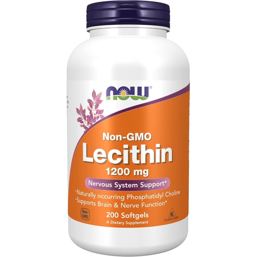 Viên Uống Giảm Tắc Tia Sữa Now Foods Non GMO Lecithin 1200mg - An Toàn Cho Mẹ (Chiết xuất đậu nành) - Giúp duy trì mức cholesterol ổn định bằng cách hỗ trợ quá trình chuyển hóa chất béo và làm giảm nguy cơ xơ vữa động mạch.
