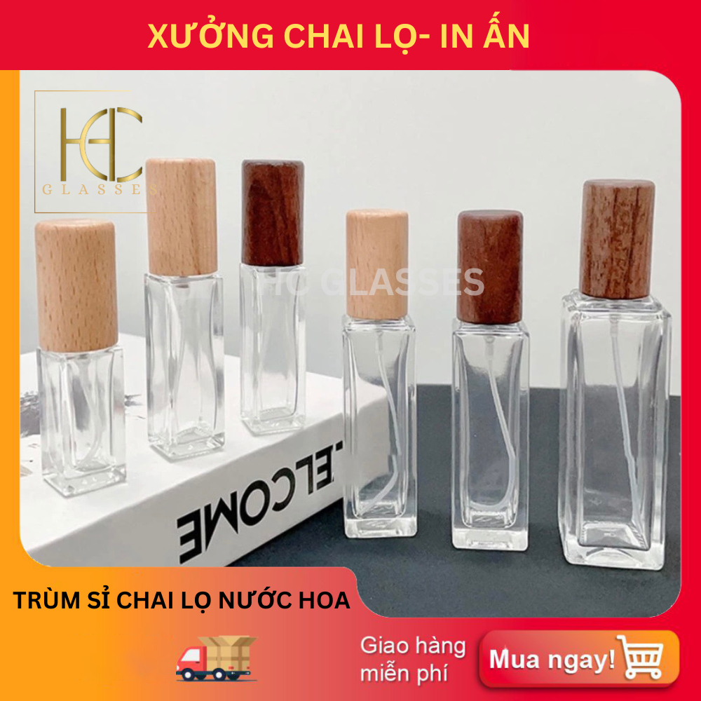 Chai rỗng chiết nước hoa , tinh dầu nắp gỗ 3ml,5ml,10ml,20ml,30ml