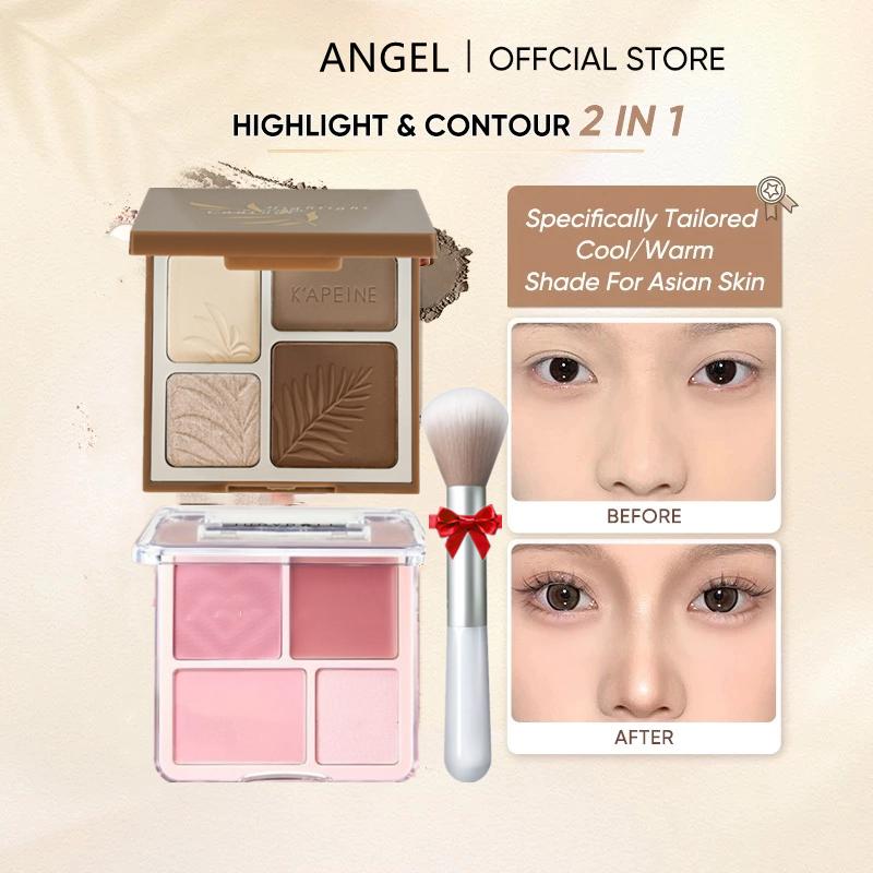 KUESICR [คอนทัวร์+บลัช] พาเลทไฮไลท์ คอนทัวร์ 4 สี + พาเลทบลัช พาเลทแต่งตาเนื้อแมตต์ ไฮไลท์ บรอนเซอร์เนื้อประกายมุก ราคา 30 บาท*ส่งฟรี