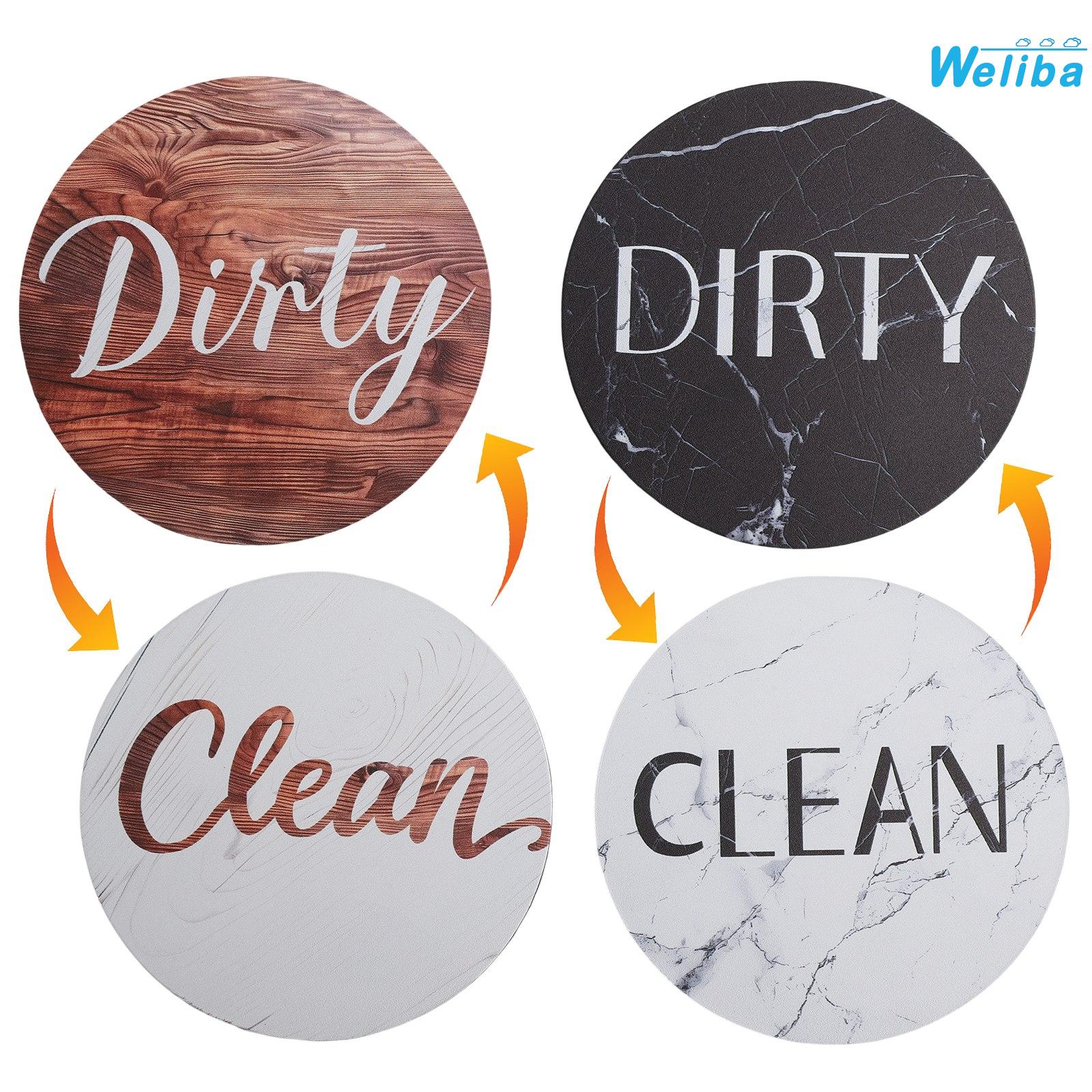 【Weliba】 2PCS Magnetic Dishwasher Sign 9CM Double Sided for Clean or Dirty Dish Status [New Home Products Hot Sale] ราคา 138 บาท*ส่งฟรี