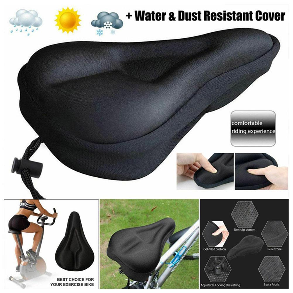 Soft Waterproof Bicycle Saddle Cushion MTB Bicycle Waterproof Gel Cushion Bike Sponge Soft Pad Cycling W9N3