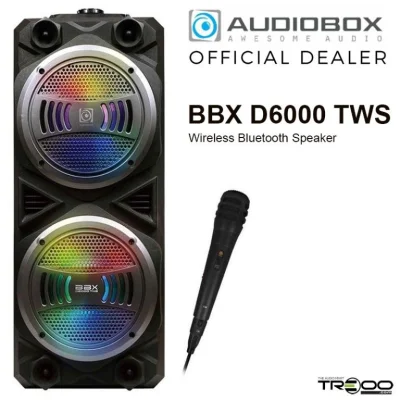 AudioBox BBX D6000 TWS Wireless Bluetooth Desktop Speaker with Wireless Handheld Microphone & FM Radio