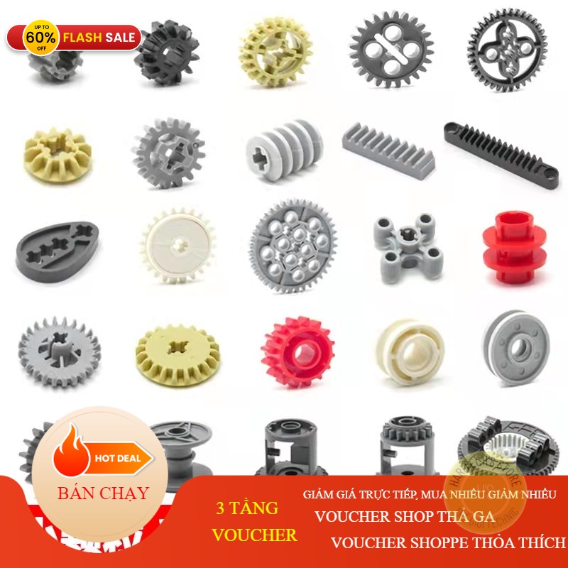COMBO 5 bánh răng các loại GẠCH MOC GẠCH TECHNIC GẠCH 9686