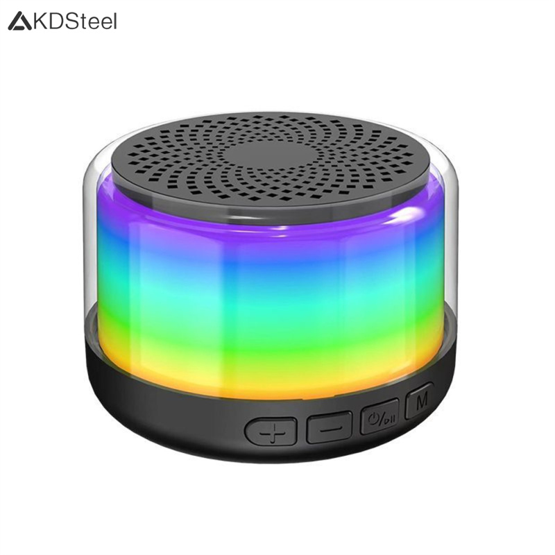 Akdsteel [Hàng Mới Về] Máy nghe thẻ Micro TF loa không dây cầm tay loa bass âm thanh vòm Mini Phát sáng RGB cho ngoài trời cho nhà ở