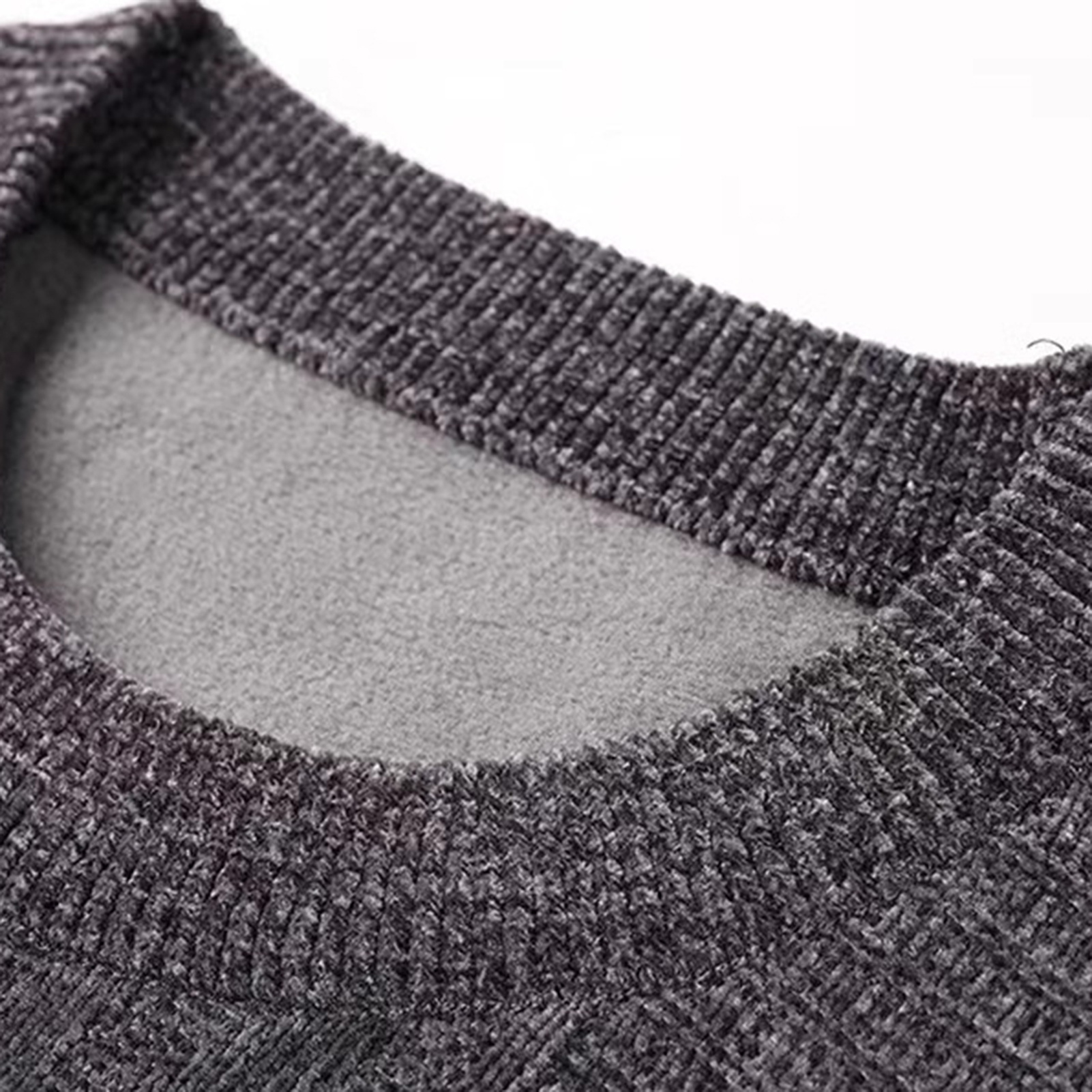 Herren Strickpullover Warm Und Gemütlich Unifarben Für Männer_voghion.com