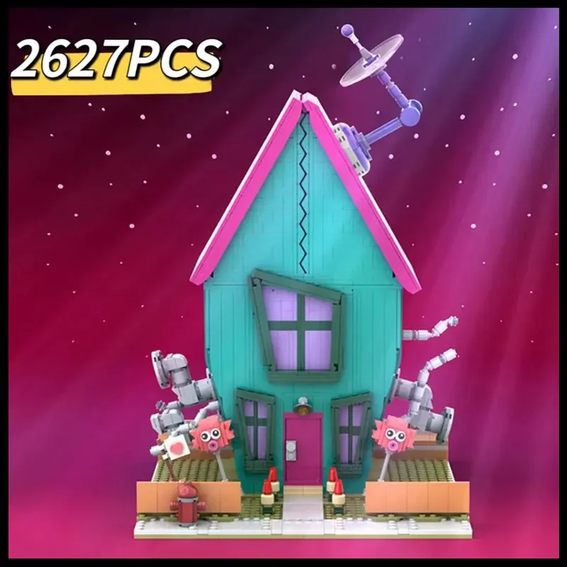 [BBYSN] MOC Anime Invadered Zim's Eccentric House Ideas Set Building Blocks City Architecture Colorful Castle Bricks Toys Gifts