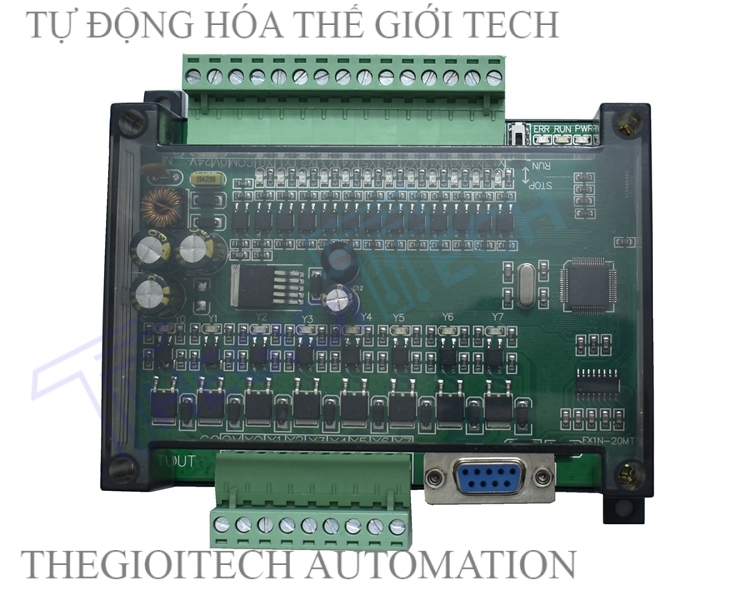 Board Mạch Lập Trình PLC JX FX1N 20MT: 12 Input 8 Output Transistor, RS232 9,6kbps, 24VDC, Vỏ Gắn Ray, GX Works2 Mitsubishi - FX1N-20MT Có Vỏ
