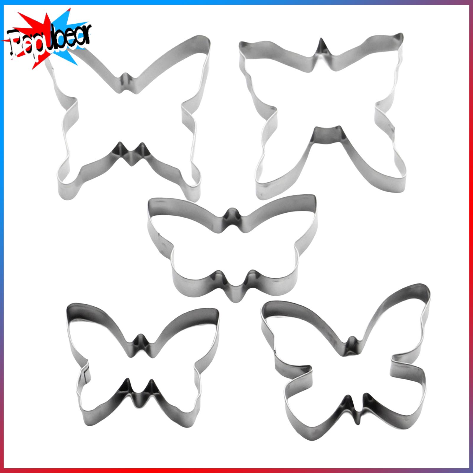 5Pcs Biscuit Molds Cute Shape Food Grade Reusable Handicraft Tool DIY Making Bakeware Stainless Stee