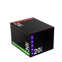 INOXTO 405060cm Plyometric Jump Box 3-in-1 Shockproof Portable Jumping Box Large Non Slip Fitness Training Tool Home Gym