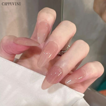 Móng tay giả dài màu be hạnh nhân có thể tái sử dụng Zhen Huân Làm móng tay AiOO-VN