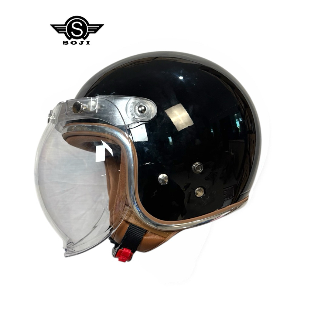 SOJI Raya Helm Kaca Cembung Clear Bening Busa Coklat Warna Pastel Kaca Helm Wanita Hijab Harga 440,000 rupiah*Gratis Ongkir