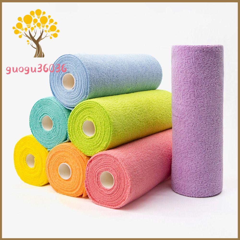 GUOGU 20PCS/Roll Thấm hút Khăn vi sợi Tái sử dụng Thay thế Khăn lau bát đĩa nhà bếp  Nhà bếp gia đình Giẻ lau đĩa dầu chống dính