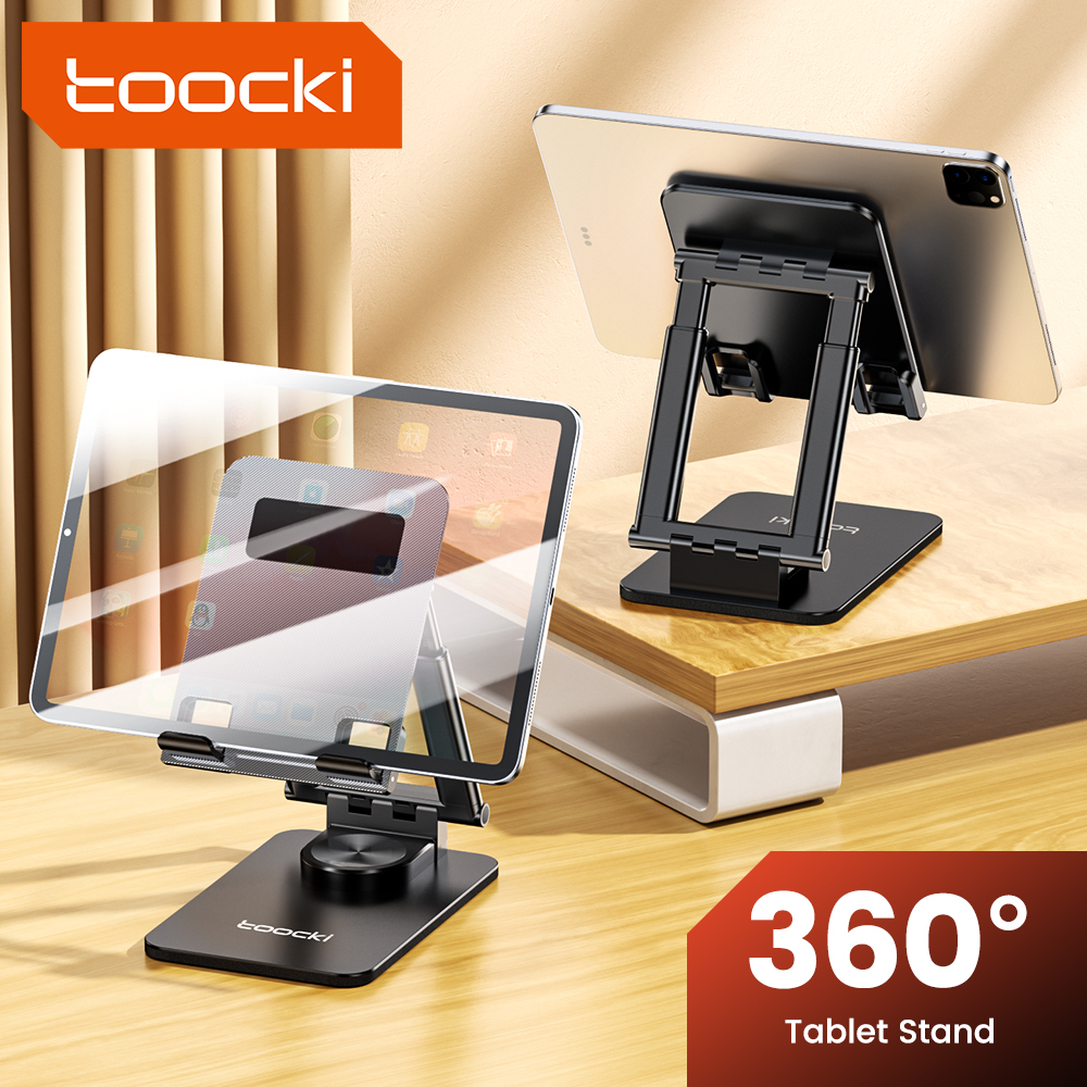 Toocki Máy tính để bàn đứng, điện thoại di động giá đỡ điện thoại, 360 ° Chân quay, có thể gập lại chống trượt ipad giá đỡ máy tính bảng