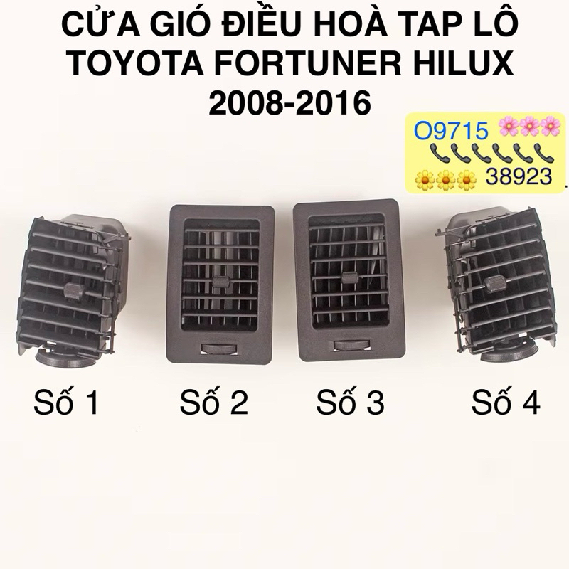 BỘ 4 CỬA GIÓ TRƯỚC TOYOTA FORTUNER HILUX 2006-2016 55650-0k012 55670-0k012 cao cấp giá rẻ
