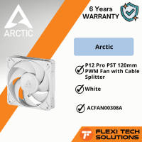 Flexi Tech Arctic P12 Pro PST 120mm PWM Fan with Cable Splitter - Black/white