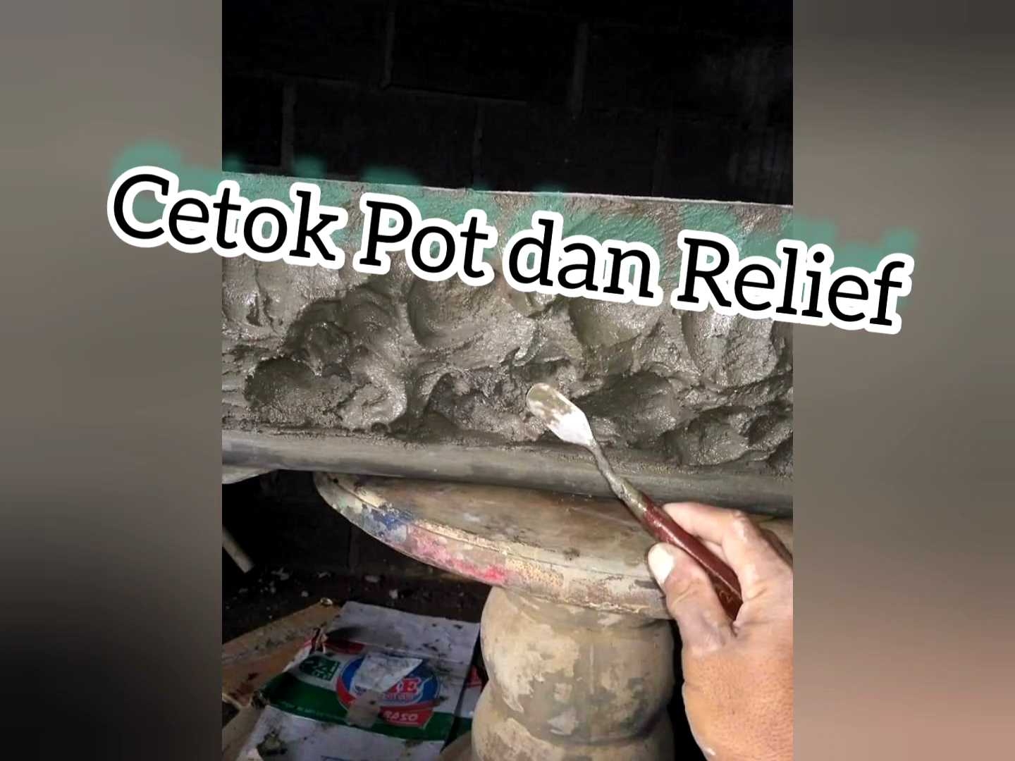 Cara buat pot bonsai relief