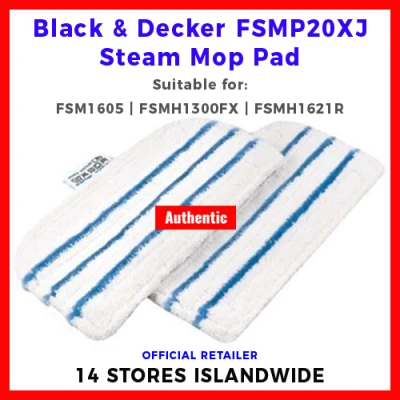LOWEST PRICE - Black And Decker Steam Mop Replacement Pad FSMP20-XJ - FSMP20 for FSM1605 / FSMH1300 / FSMH1300FX / FSMH1621R / FSMH13E5