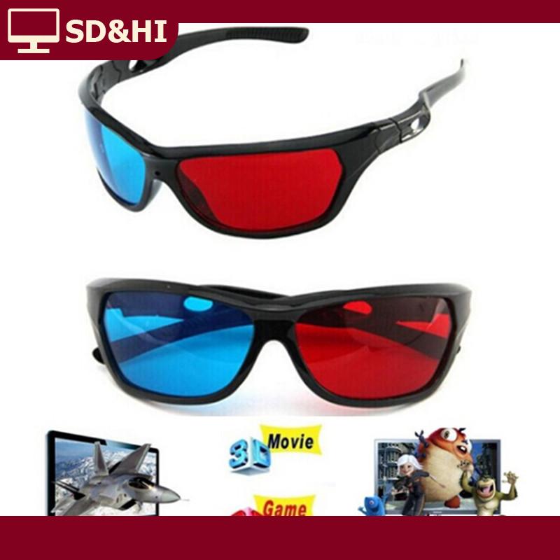 SD&HI แว่นตา3D สีแดงสีน้ำเงินสีดำสำหรับมิติ anaglyph TV ภาพยนตร์ DVD เกม ราคา 17 บาท*ส่งฟรี