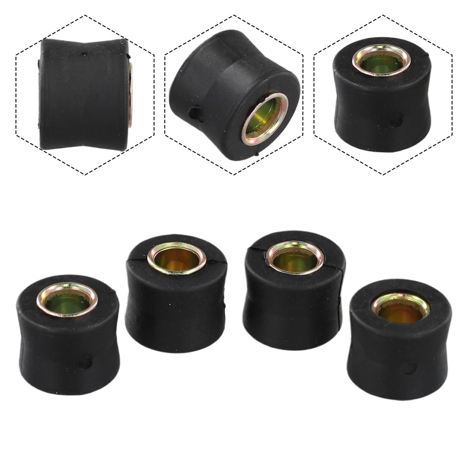 Mileauto 4 chiếc Bộ Giảm Xóc Bộ giảm chấn bằng cao su 10mm Bộ giảm xóc đệm bánh sau bàn chải cho xe 