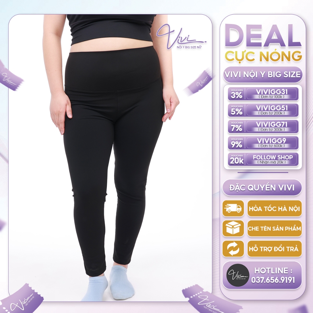  Quần Legging Nỉ Bigsize Siêu Ấm Cạp Cao Che Bụng - Size Tới 100Kg - Su Đúc Siêu Dãn - Mã N40 