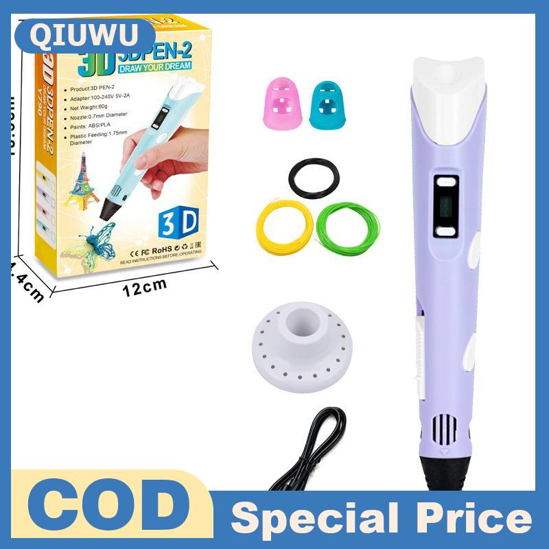 QIUWU 3D in ấn Bút hiển thị kỹ thuật số thông minh Bút làm nguệch ngoạc graffiti artscrafts với cáp USB