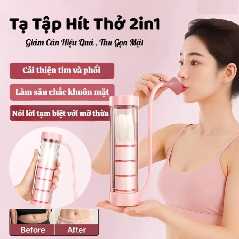 Tạ Tập Hít Thở Thu Gọn Mặt, Tăng Dung Tích Phổi, Cải Thiện Nhịp Thở. LMS
