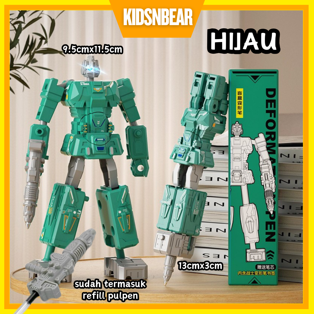 Pulpen | Robot | Robot transformers | Mini Figure Robot | Bolpoin Robot | Pena Ge Tinta Hitam | 320-Robot Pen