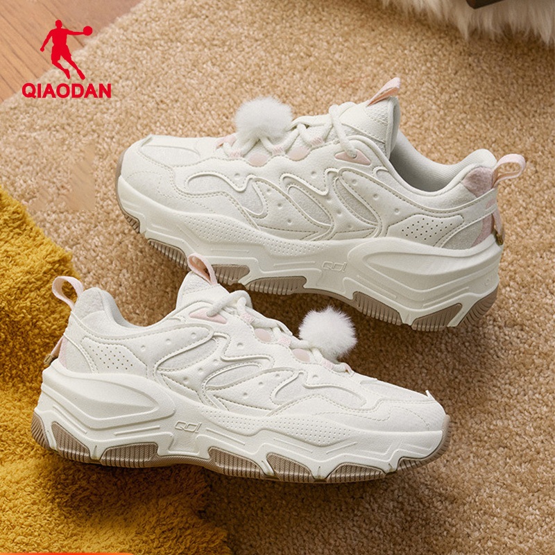 Qiaodan Women Warm Plush Muffin Shoes Waterproof Leather Sports Shoes Soft Sole Casual Shoes QXL042254414 ราคา 2,288 บาท*ส่งฟรี