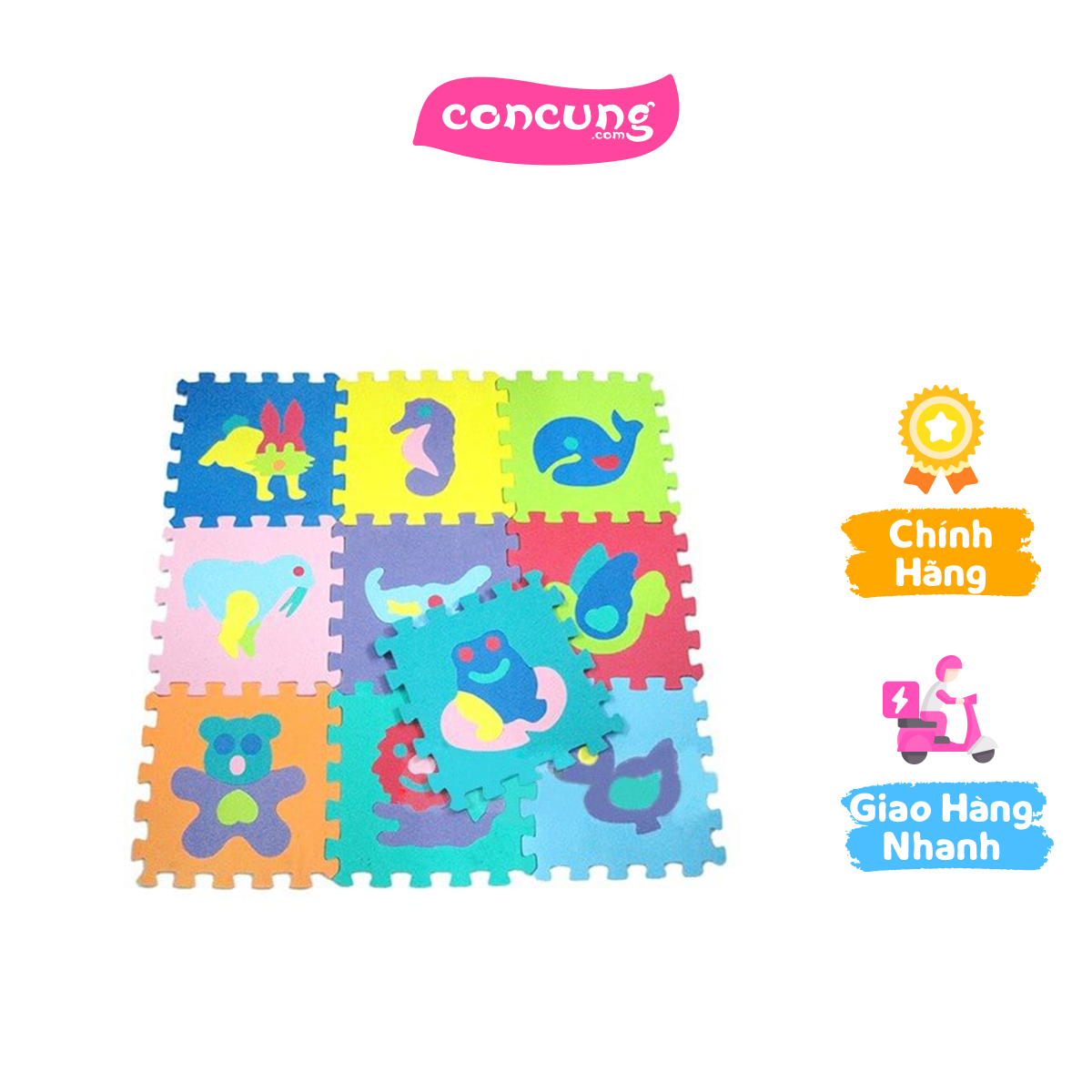 Thảm xốp cao cấp hình thú (30x30cm 10 miếng)