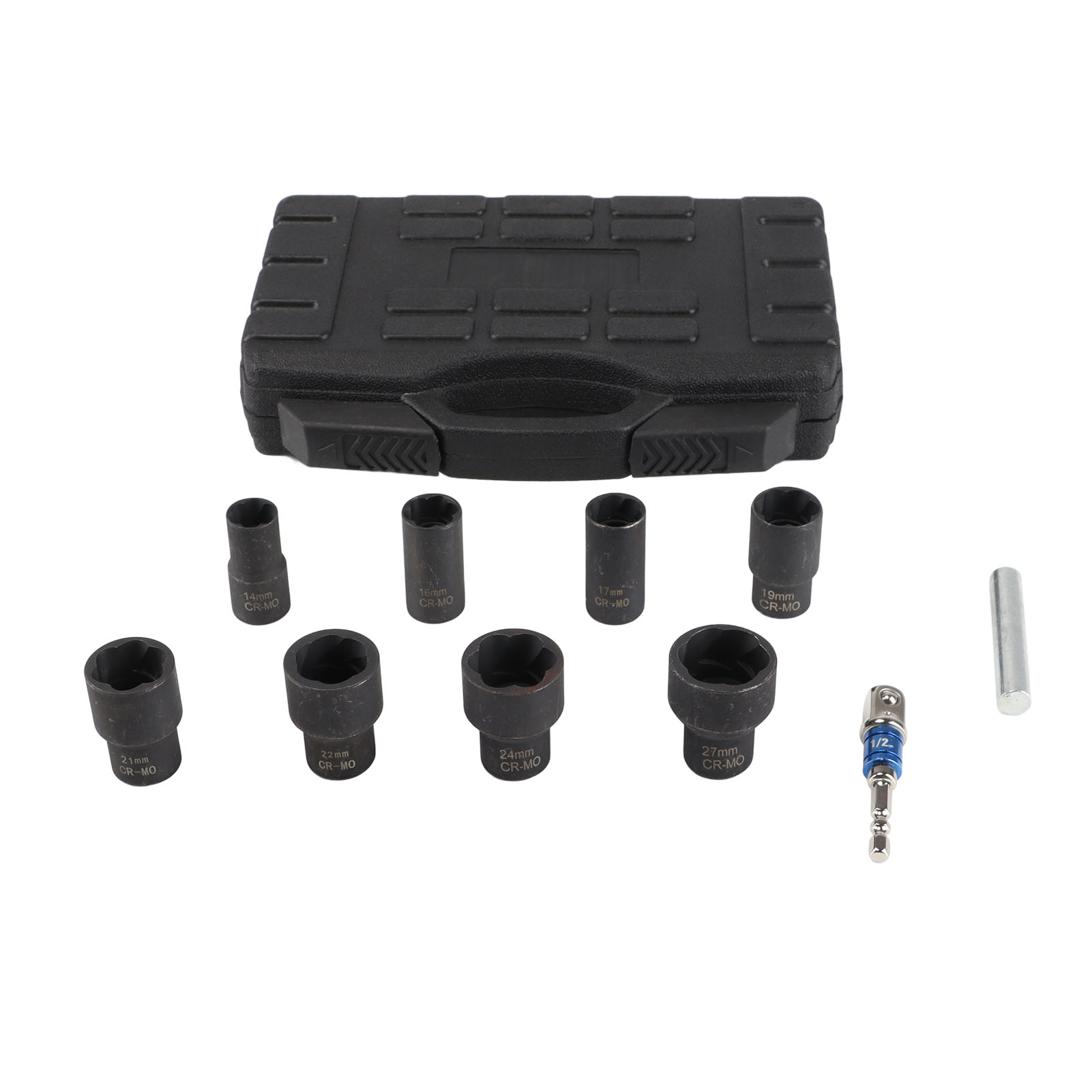 Nut Remover extractor công cụ ổ cắm đa năng độ cứng cao hascrome Nut Remover Set với 1/2in Adapter cho sửa chữa nhà