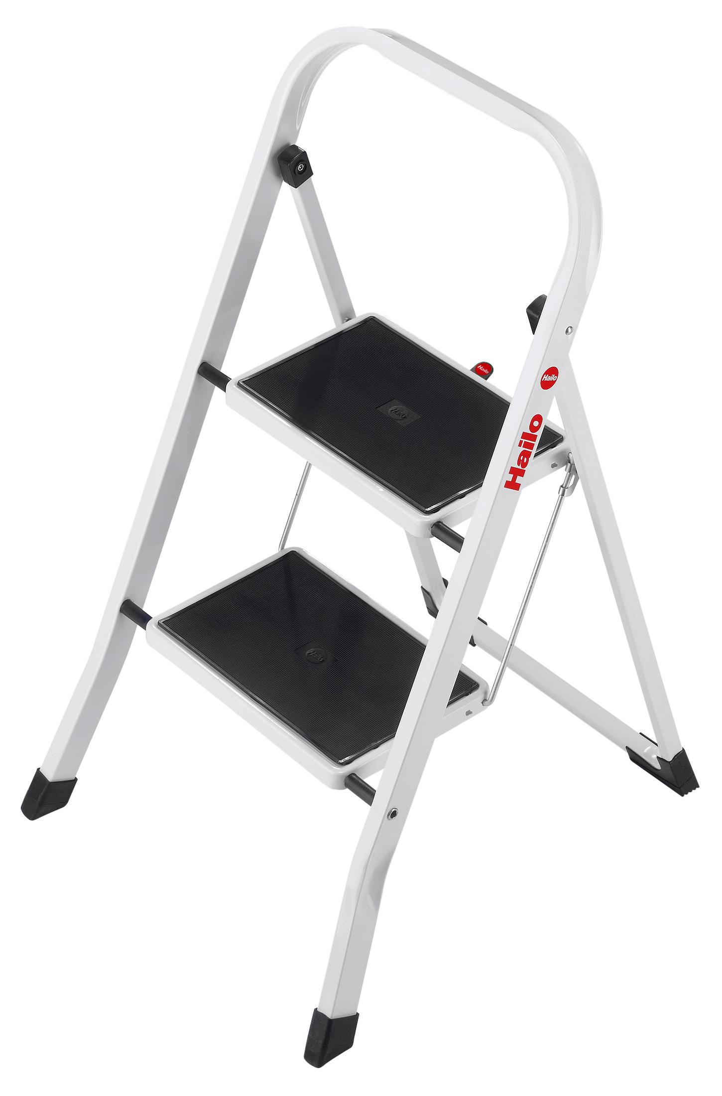 Hailo K20 Folding Ladder 2 to 3 Steps Sturdy/Stable/Steady Steel Step Stool