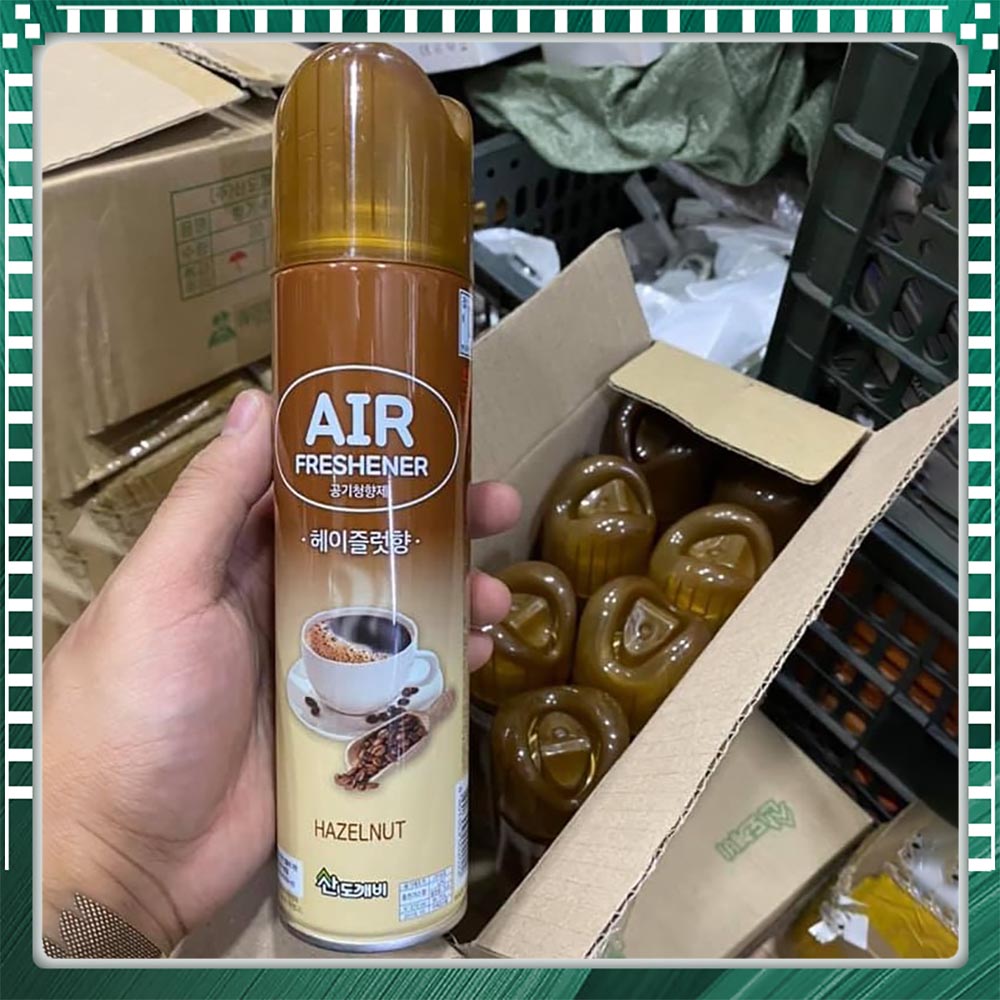 Bình xịt khử mùi hương cafe sữa 370ml, nước hoa ô tô, bình xịt cafe air - HFA