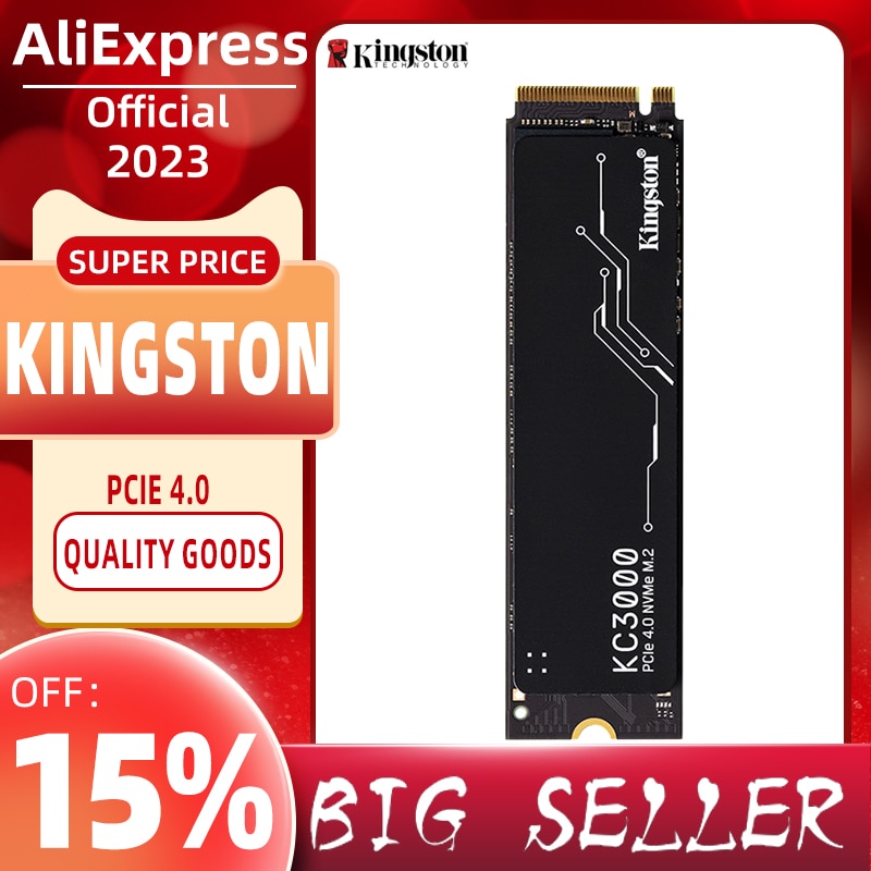 Kingston Kc3000 PCie 4.0 NVMe M.2 SSD M2 512GB 1Tb 2Tb 4Tb đĩa cứng trong ổ cứng cho máy tính xách tay nhỏ để bàn PC PS5 7000 MB/giây