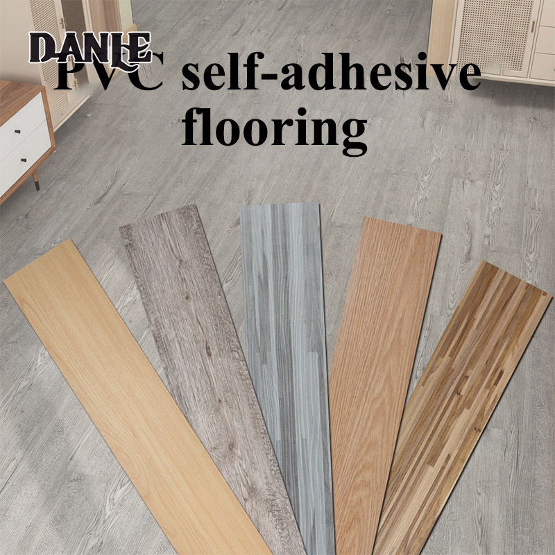 7 cái Sàn Vinyl giả gỗ keo dày sàn tự dính sàn da sàn nhựa sàn xi măng trực tiếp đặt dày chống mài mòn và chống thấm PVC