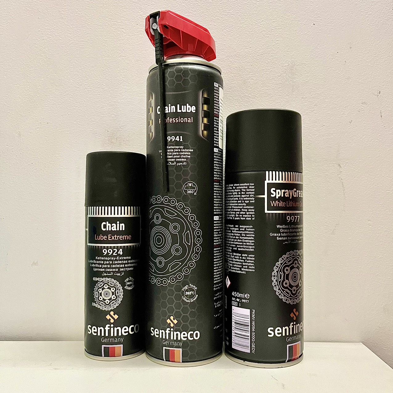 Dưỡng sên Senfineco Chain Lube Extreme 9924 9977 9941 Mỡ Bò Chống Văng Nhập Khẩu Đức- Cam kết chính hãng