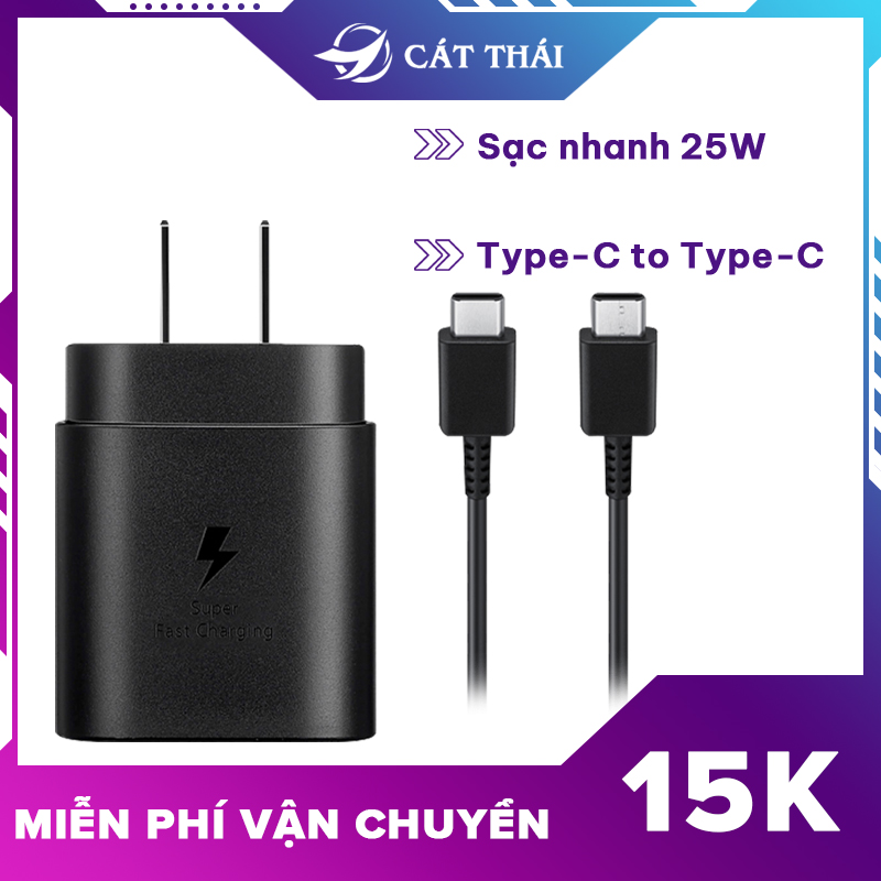 Bộ sạc nhanh 25W Cát Thái cáp Type-C to Type