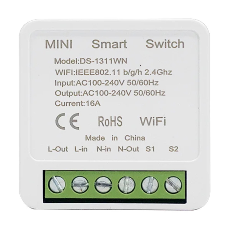 16A Mini Wifi DIY Light Switches Module 2-Way Control Work for Tuya Smart Life Alexa Home Harga  21 Ringgit*Penghantaran Percuma