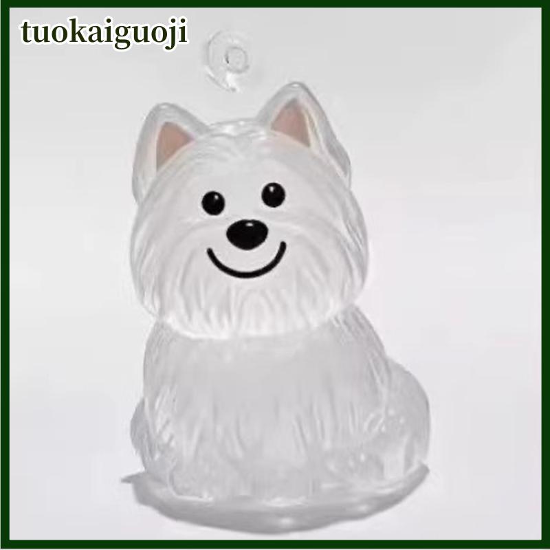 tuokaiguoji Rõ ràng Puppy tóc tưởng niệm lưu niệm viên nang pet của chó lông container tự làm mặt dây chuyền Keychain trang trí vật nuôi những người yêu thích nhà hiển thị Quà Tặng - 2